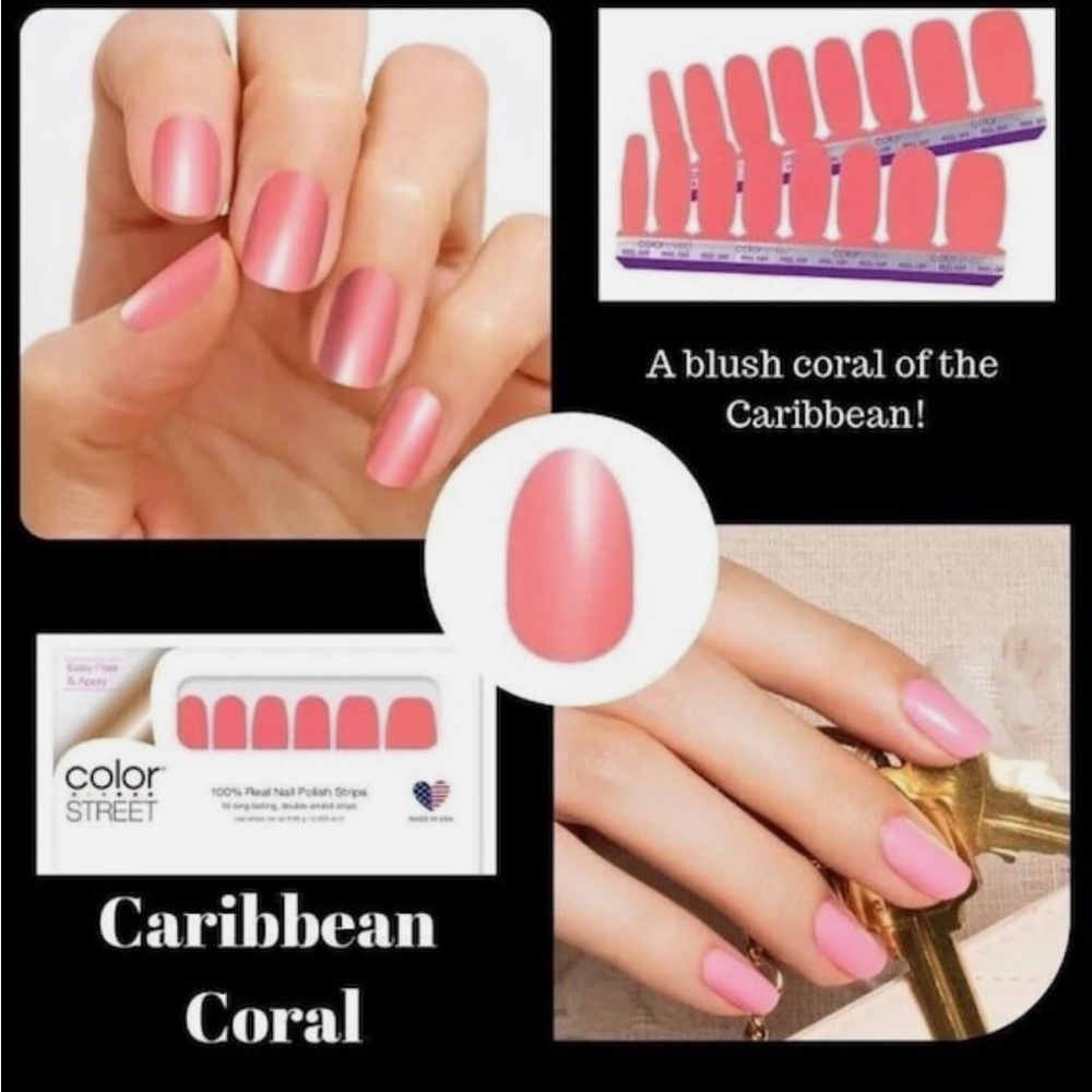 Color Street ‘Caribbean Coral’ Blush Coral Nail Strips *RETIRED*